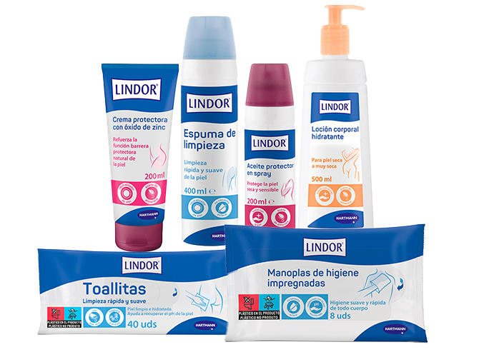 Productos para el cuidado de la piel en adultos con incontinencia urinaria - Lindor