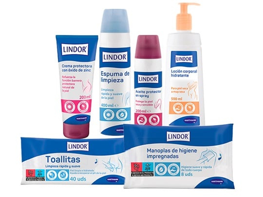 Productos para el cuidado de la piel en adultos con incontinencia urinaria - Lindor
