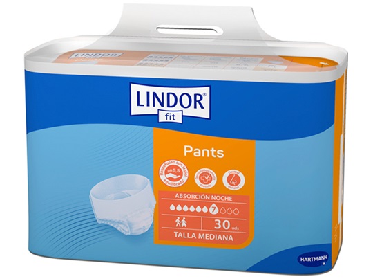 Absorbentes Lindor Fit Pants: Pack de 30 unidades ajustables como ropa interior y sin etiquetas - Lindor