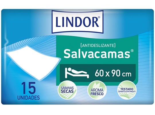 Empapador y salvacamas antideslizante desechables para adultos con pérdidas de orina - Lindor