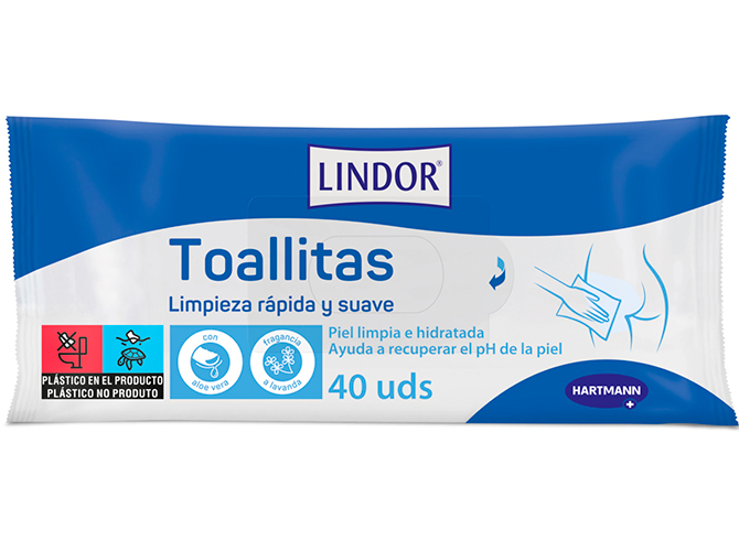 Toallitas húmedas para la higiene corporal de adultos mayores con incontinencia urinaria o pérdidas de orina - Lindor
